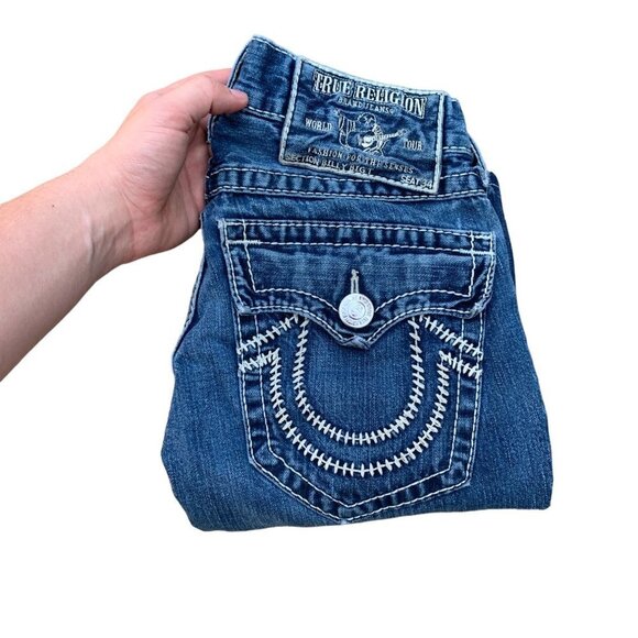 Vintage True Religion Jeans Size 30 BILLY BIG T Blue - Picture 4 of 8